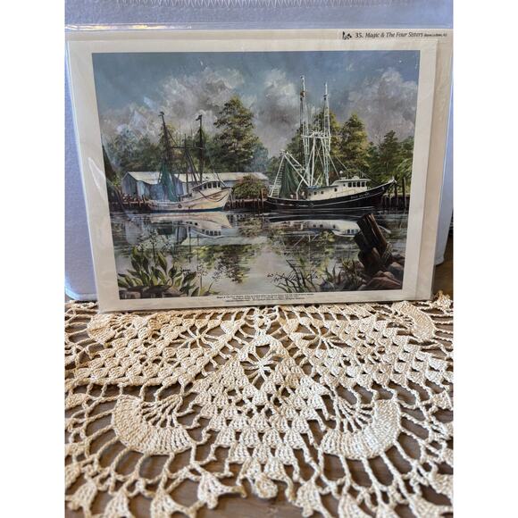 Donna Peters Numbered Signed Maritime Fine Art Print Magic & the Four Sisters - Picture 2 of 7